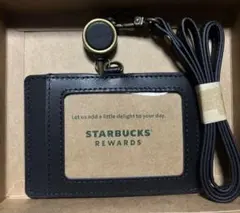 STARBUCKS リサイクルレザー IDカードホルダーブラック