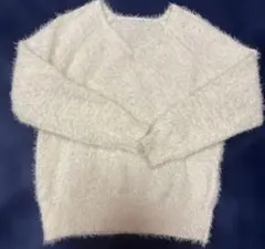 イーストボーイ ホワイト ニット セーター ちょうどいい厚さ　ボア　サイズ　Ｆ