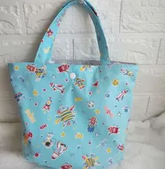訳あり　ハンドメイド　トートバッグ　内ポケット付き　ロケット