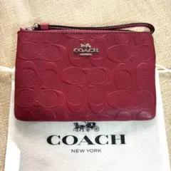 COACH コーチ リストレット ポーチ レッド 赤
