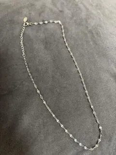 シルバー ペダルチェーンネックレス