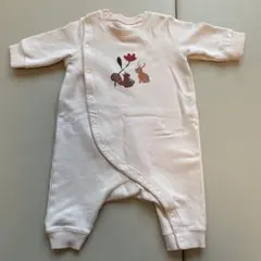 60サイズ ベビーロンパース 動物柄 水玉模様 2点セット