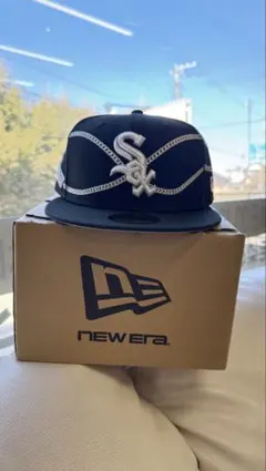 海外限定 New Era 59FIFTY ホワイトソックス チェーン