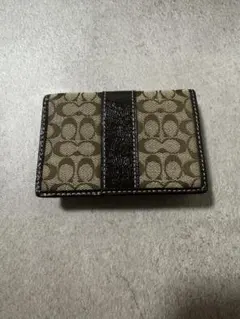 COACH モノグラム レザー名刺入れ