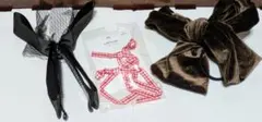 リボンデザイン ヘアアクセサリー 3点セット