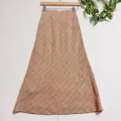 ジャンニロジュディチェ ロングスカート フレアスカート Aライン 麻77% S