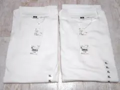 ユニクロU エアリズムコットンオーバーサイズTシャツ/5分袖 2枚セット 白