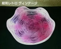 『桜色ガラス 大盛鉢』昭和レトロ