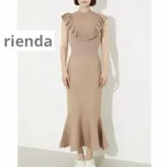rienda❤️ポイントクロシェフリルHN knit OP