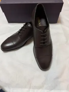 新品未使用　PRADA プラダ　ドレスシューズ　革靴　ダークブラウン　サイズ6