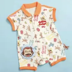 新品Ampersand おさるのジョージ ロンパース 接触冷感 70
