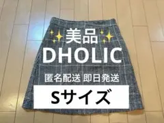 【美品】DHOLIC チェック柄 ミニスカート タイト Sサイズ