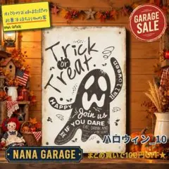 ★ハロウィン_10★ブリキ看板 Halloween[20261010]or