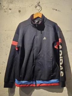 □adidas 紺×ピンク×水色　トラックジャケット