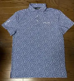 RLX 花柄ポロシャツ 青色