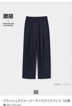 ブラッシュドジャージータックワイドパンツ