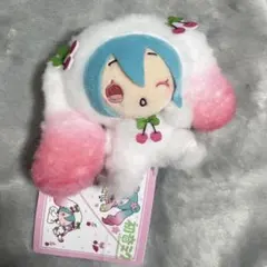 初音ミク×シナモロール マスコット 桜Ver. シナモン　桜ミク　ぬいぐるみ