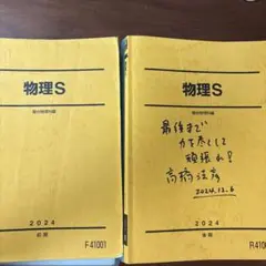 駿台　物理 S 2024年版 F41001 R41001 前期後期セット
