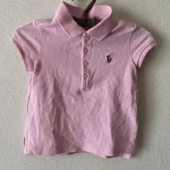 ラルフローレン キッズ ポロシャツ 2T ピンク 半袖 ポニー騎手 ロゴ 刺繍