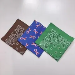 80s 90s ペイズリー　リボン　USA製 3枚セット