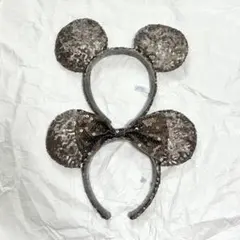 ディズニー　カチューシャ　スパンコール　２点セット　ミッキー　ミニー