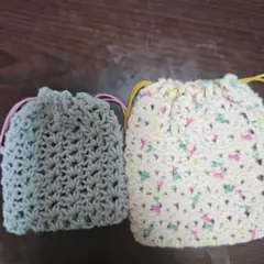 かぎ針編みコインケース2点セット