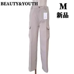 【新品タグ付】BEAUTY&YOUTH　カーゴパンツ　M　オフホワイト系