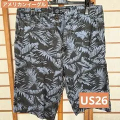アメリカンイーグル ハーフパンツ【S】【US26】 ボタニカル柄 ハワイアンのサムネイル