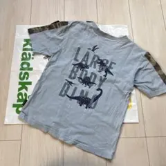 klädskåp 恐竜プリント Tシャツ ライトブルー