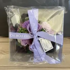 シャボンフラワー 紫 贈り物用