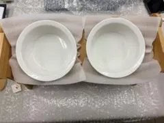 ホワイト セラミック フードボウル 2個セット
