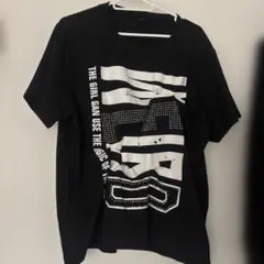 ラインストーン ロゴプリント 半袖Tシャツ ブラックのサムネイル