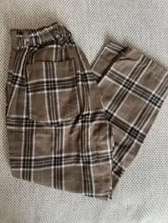 ラブトキシック　S 140センチ　チェック　パンツ　茶色　ブラウン