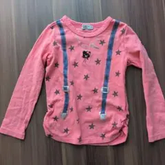 DOUBLE.B ピンク 星柄 長袖カットソー 120