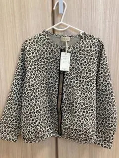 【新品未使用】Trois lapins カーディガン トップス　ヒョウ柄 120
