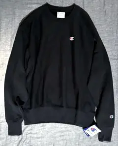 【新品】チャンピオン　リバースウィーブ　目あり 黒　reverse weave