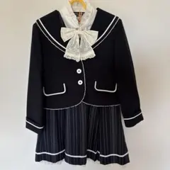 ネイビー ストライプ フォーマルドレス