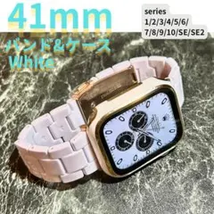 アップルウォッチ　applewatch　バンド ケース ホワイト 41mm