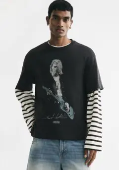 【最安値／即完】H&M Nirvana バンドシャツ　半袖　y2kのサムネイル