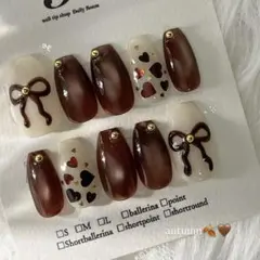 秋ネイル ネイルチップ
