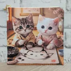 ❤フラットポーチ❤小物ポーチ❤子猫