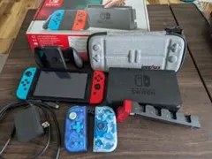 Nintendo Switch 本体 ネオンブルー ネオンレッド+周辺機器セットのサムネイル