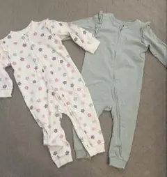 【あすぱら様専用】H&M ロンパース カバーオール　80 9-12M 2枚セット