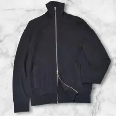 Theory ドライバーズニット ダブルジップ 黒 S相当 リブ