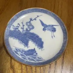 印判　明治大正　松竹梅 鶴亀 皿 和食器 骨董品 レトロ