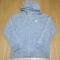 Nike グレー フード付きパーカー　ジップ付きパーカー　M