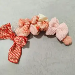 リボン しぼり　ヘッドドレス　梅の花　753　七五三 髪飾り 前撮り 928