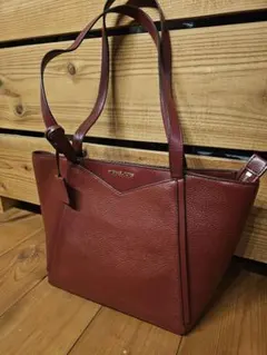 MICHAEL KORS バーガンディ トートバッグ