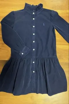 ラルフローレン 130 ネイビー　ワンピース　コーデュロイ