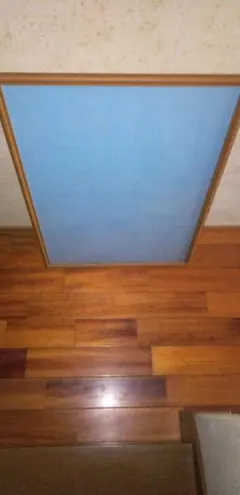 青色木製写真額縁 大きめサイズ